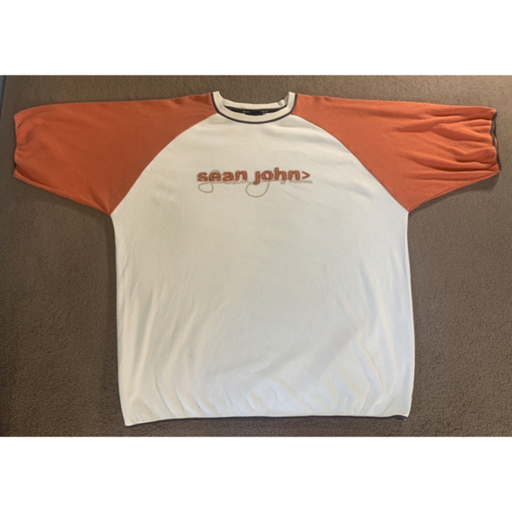 VINTAGE SEAN JOHN 3/4 SLEEVE COTTON XL SWEATER SHIRT
